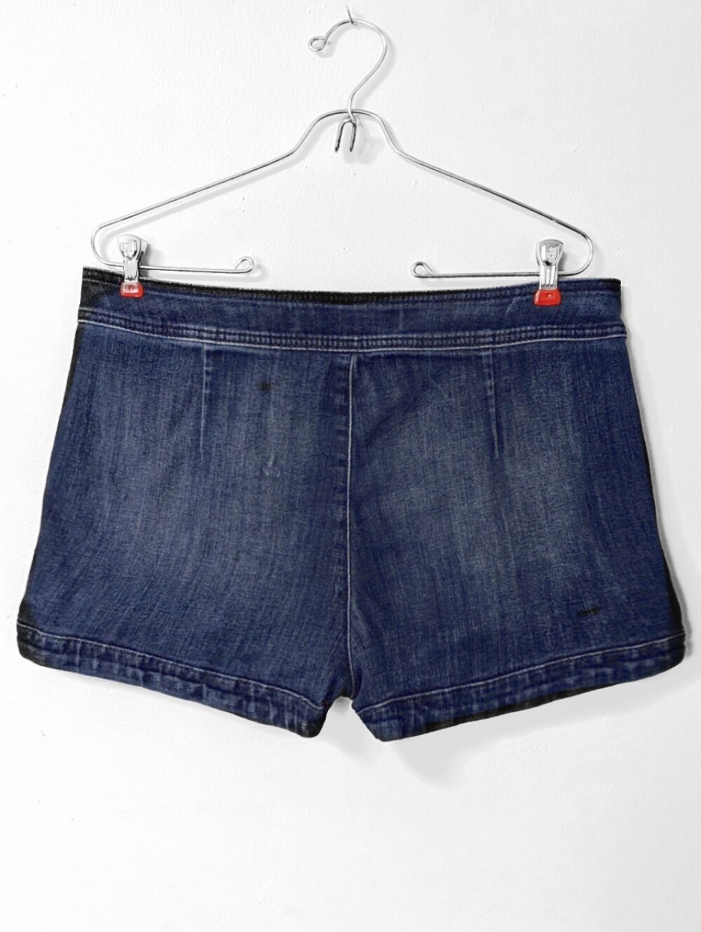 Express Jeans Dark Wash High Waisted Nautical Sailor Denim Shorts | Size 12 - Picture 5 of 7